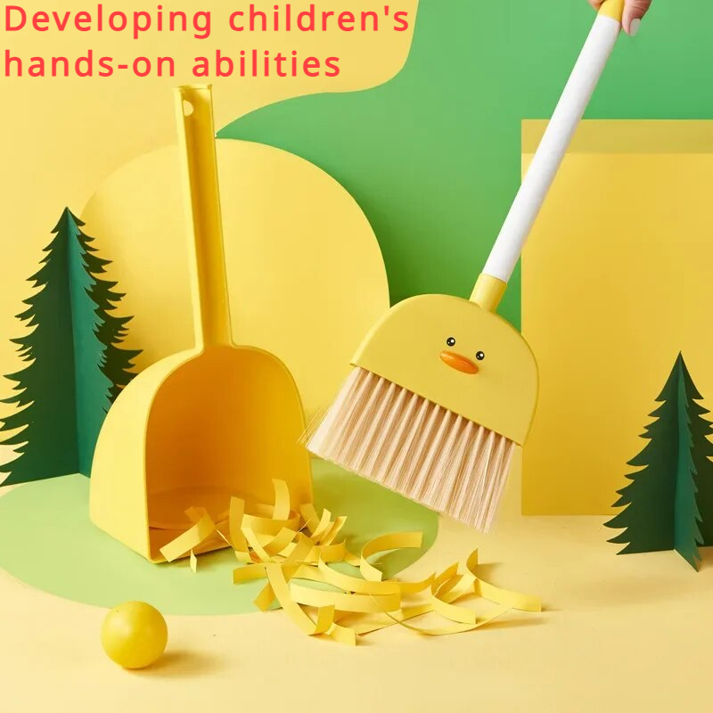 Kids Outdoor Broom - เกรดอาหาร PP เด็ก Mini ไม้กวาดที่โกยผงชุดสามชิ้นเด็กกวาดทําความสะอาดเครื่องมือเด็กวัยหัดเดินของเล่น Combo