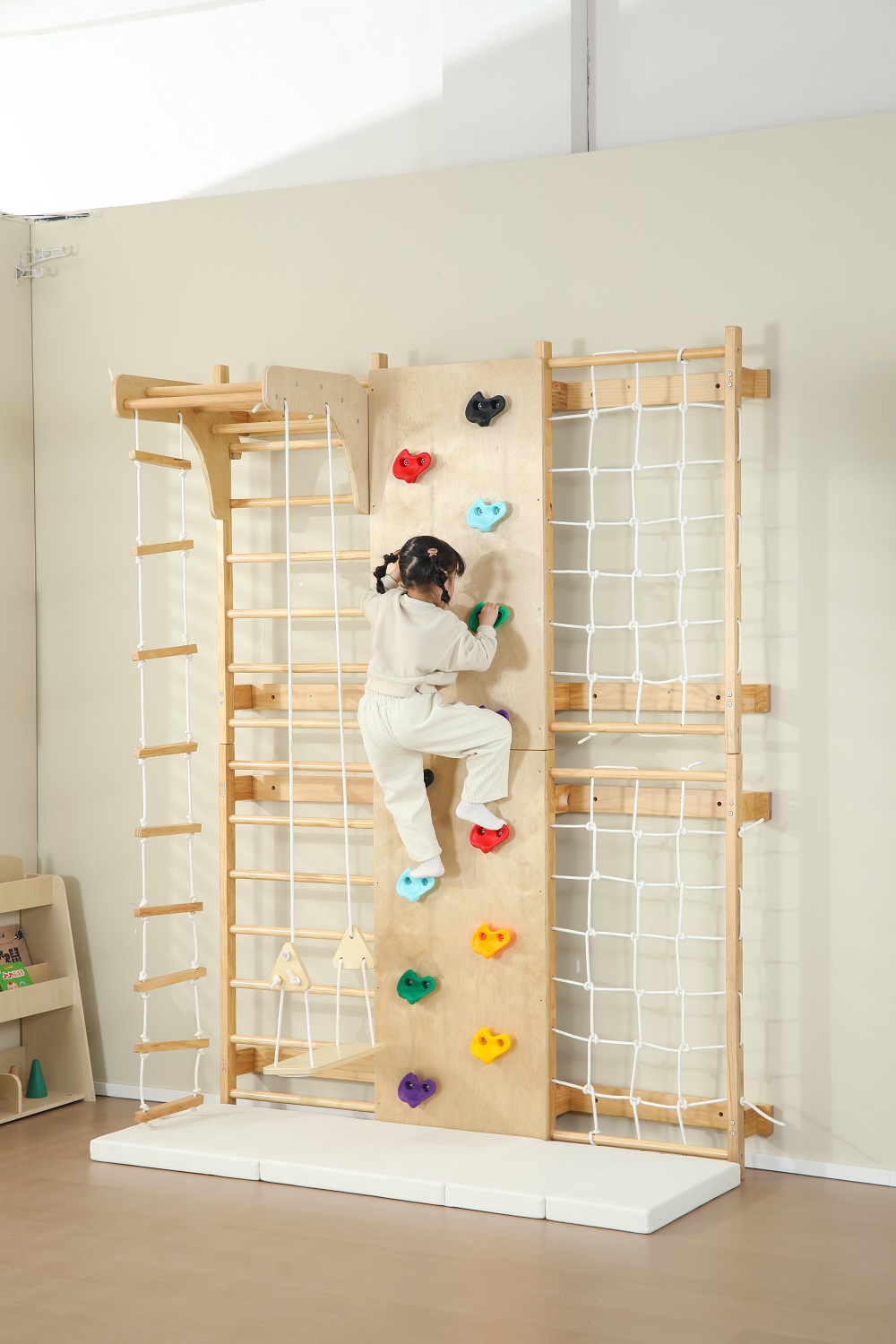 บาร์โหนสำหรับเด็กในร่ม โครงไม้ - Kids Outdoor Climbing Frame บทวิจารณ์และราคา
