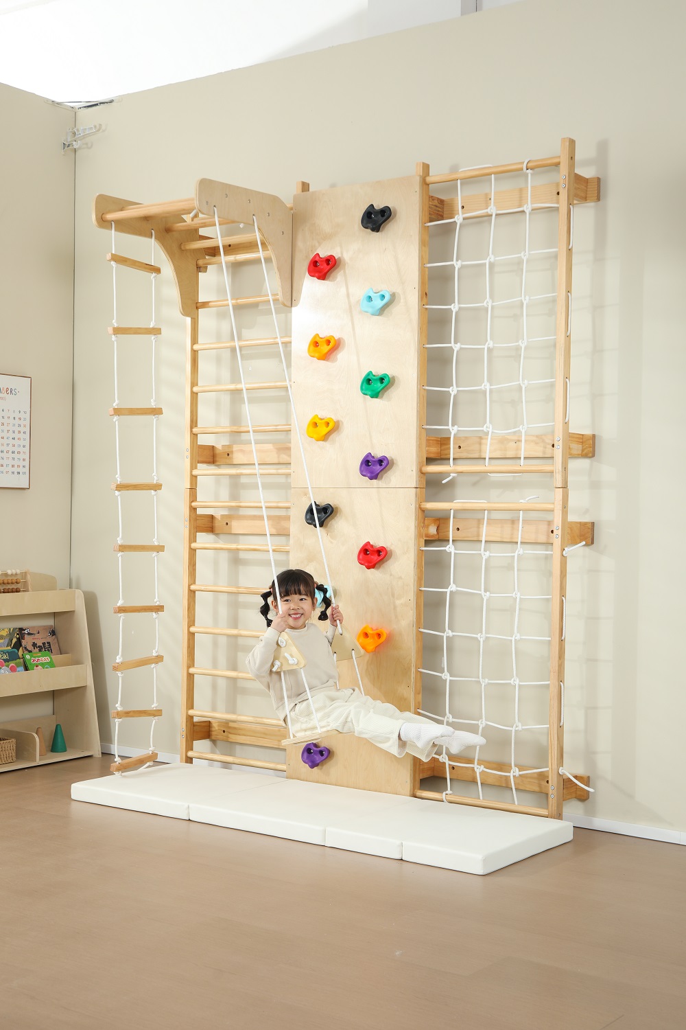 บาร์โหนสำหรับเด็กในร่ม โครงไม้ - Kids Outdoor Climbing Frame บทวิจารณ์และราคา